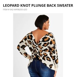 Ashley stewart sexy leopard sweater 3x